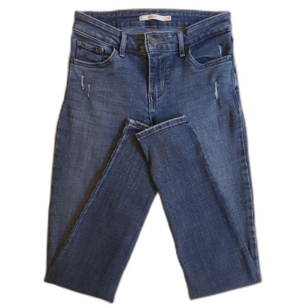 Levi's - 711 Skinny Jeans - Blue - Women Size 25 - Picture 2 of 8